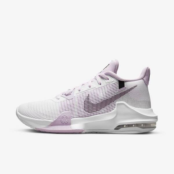 Dámské Basketbalové Boty Nike Air Max Impact 3 Bílé Černé | NK419PSQ