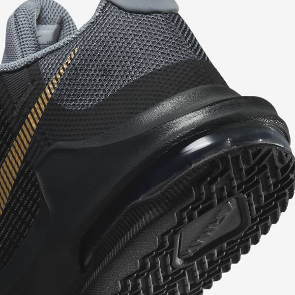 Dámské Basketbalové Boty Nike Air Max Impact 3 Černé Šedé Tmavě Šedé Metal Zlaté | NK973MCB