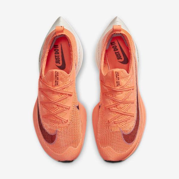 Dámské Běžecké Boty Nike Air Zoom Alphafly NEXT% Flyknit Silniční Závodní Světle Mango Metal Červené Hnědé Černé | NK293CVQ