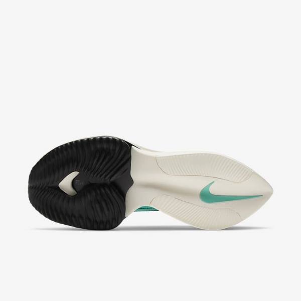 Dámské Běžecké Boty Nike Air Zoom Alphafly NEXT% Flyknit Silniční Závodní Tyrkysové Černé Světle Tyrkysové Bílé | NK683MDE