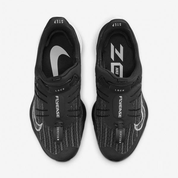 Dámské Běžecké Boty Nike Air Zoom Tempo NEXT% FlyEase Easy On-Off Silniční Černé Bílé | NK346MQZ