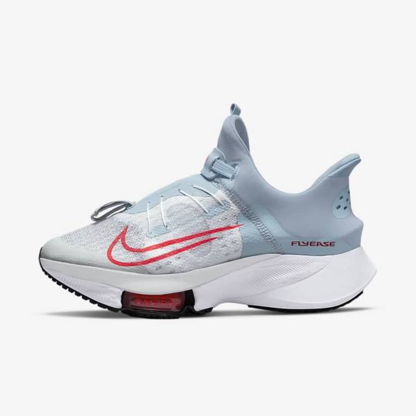 Dámské Běžecké Boty Nike Air Zoom Tempo NEXT% FlyEase Easy On-Off Silniční Světle Blankyt Platina Bílé Červené | NK465WQO