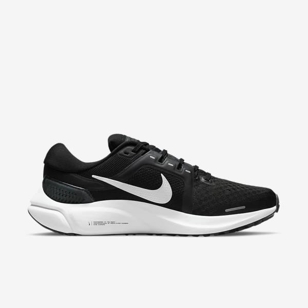 Dámské Běžecké Boty Nike Air Zoom Vomero 16 Silniční Černé Tmavě Šedé Bílé | NK034ZKB