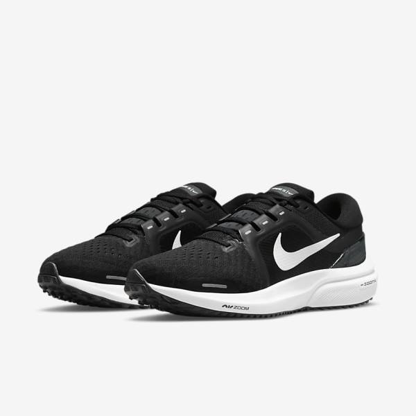 Dámské Běžecké Boty Nike Air Zoom Vomero 16 Silniční Černé Tmavě Šedé Bílé | NK034ZKB