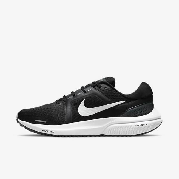 Dámské Běžecké Boty Nike Air Zoom Vomero 16 Silniční Černé Tmavě Šedé Bílé | NK034ZKB