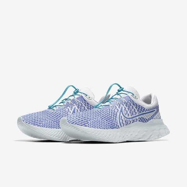 Dámské Běžecké Boty Nike React Infinity Run 3 By You Custom Silniční Bílé Blankyt Bílé | NK024YMW