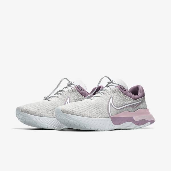 Dámské Běžecké Boty Nike React Infinity Run 3 By You Custom Silniční Šedé Platina Šedé | NK453OBM