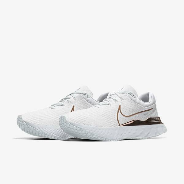 Dámské Běžecké Boty Nike React Infinity Run 3 By You Custom Silniční Bílé | NK539QZD