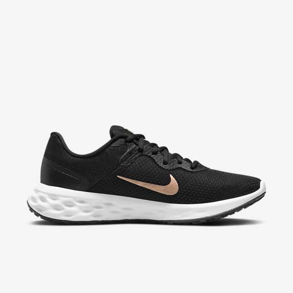 Dámské Běžecké Boty Nike Revolution 6 Next Nature Silniční Černé Bílé Metal Měď | NK174ZJU