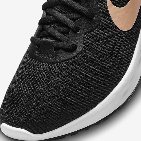 Dámské Běžecké Boty Nike Revolution 6 Next Nature Silniční Černé Bílé Metal Měď | NK174ZJU