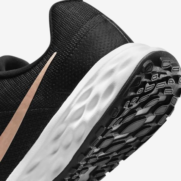 Dámské Běžecké Boty Nike Revolution 6 Next Nature Silniční Černé Bílé Metal Měď | NK174ZJU