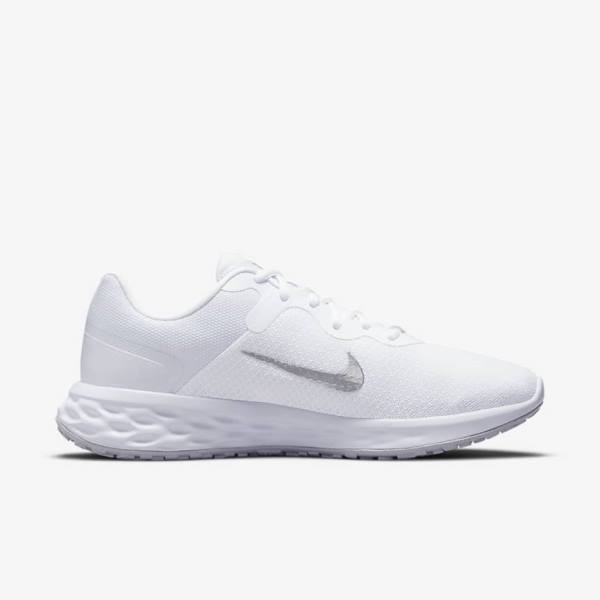 Dámské Běžecké Boty Nike Revolution 6 Next Nature Silniční Bílé Platina Metal Stříbrné | NK378DTN