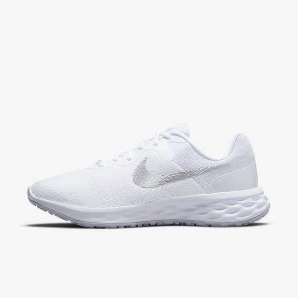 Dámské Běžecké Boty Nike Revolution 6 Next Nature Silniční Bílé Platina Metal Stříbrné | NK378DTN