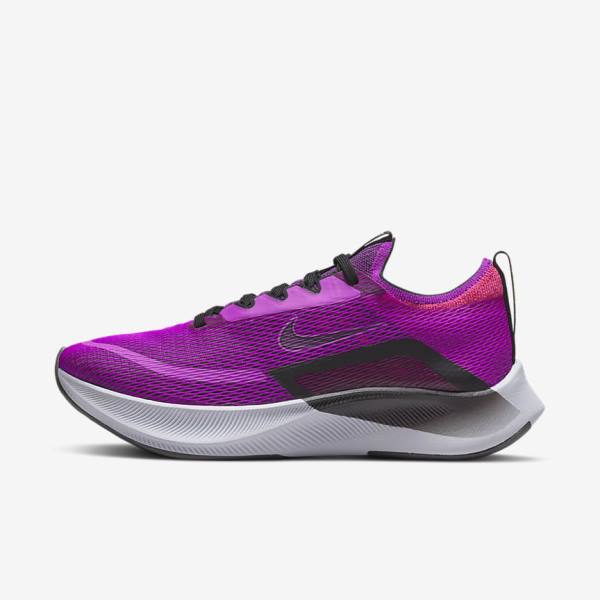 Dámské Běžecké Boty Nike Zoom Fly 4 Silniční Bílé Zelene Platina | NK853UVL