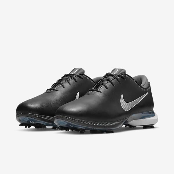 Dámské Golfové Boty Nike Air Zoom Victory Tour 2 Černé Metal Blankyt Šedé Bílé | NK485BTI