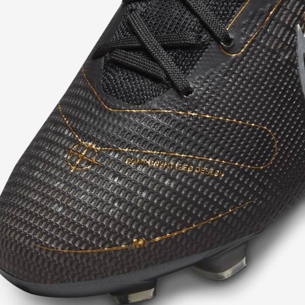 Dámské Kopačky Nike Mercurial Superfly 8 Elite FG Firm-Grounds Černé Metal Stříbrné Šedé Metal Zlaté | NK093HSE