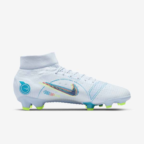 Dámské Kopačky Nike Mercurial Superfly 8 Pro FG Firm-Ground Šedé Světle Blankyt Tmavě Blankyt | NK596ORI