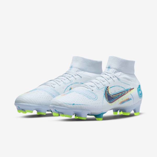 Dámské Kopačky Nike Mercurial Superfly 8 Pro FG Firm-Ground Šedé Světle Blankyt Tmavě Blankyt | NK596ORI