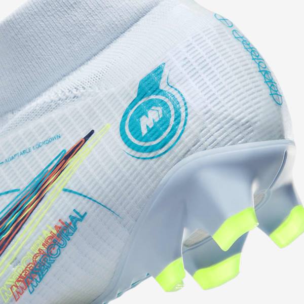 Dámské Kopačky Nike Mercurial Superfly 8 Pro FG Firm-Ground Šedé Světle Blankyt Tmavě Blankyt | NK596ORI