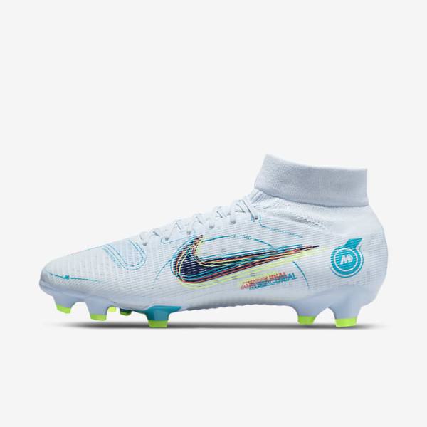 Dámské Kopačky Nike Mercurial Superfly 8 Pro FG Firm-Ground Šedé Světle Blankyt Tmavě Blankyt | NK596ORI