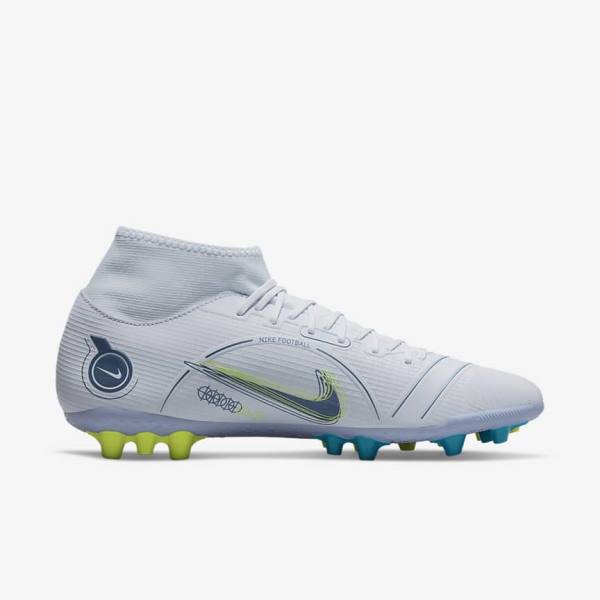 Dámské Kopačky Nike Mercurial Superfly 8 Academy AG Artificial-Grass Šedé Světle Blankyt Tmavě Blankyt | NK637FHB