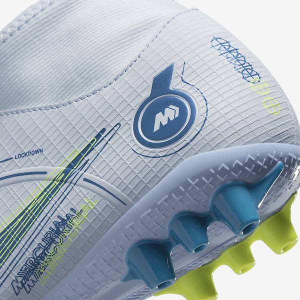 Dámské Kopačky Nike Mercurial Superfly 8 Academy AG Artificial-Grass Šedé Světle Blankyt Tmavě Blankyt | NK637FHB