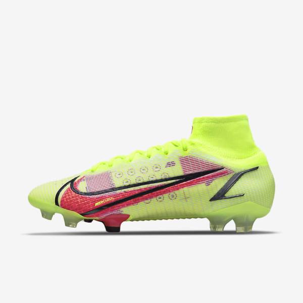 Dámské Kopačky Nike Mercurial Superfly 8 Elite FG Firm-Grounds Černé Světle Červené | NK640AGX