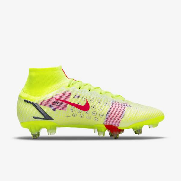 Dámské Kopačky Nike Mercurial Superfly 8 Elite SG-Pro AC Soft-Ground Černé Světle Červené | NK795PON