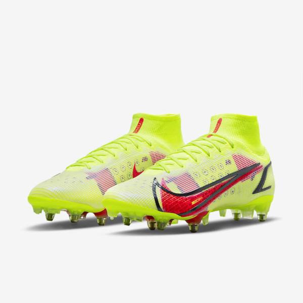 Dámské Kopačky Nike Mercurial Superfly 8 Elite SG-Pro AC Soft-Ground Černé Světle Červené | NK795PON