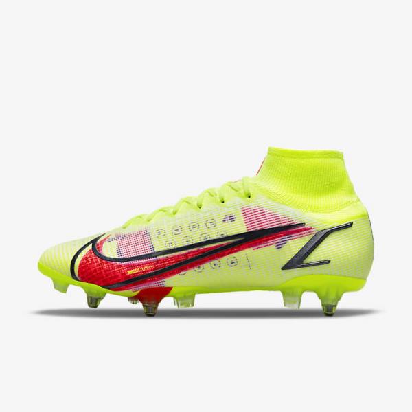 Dámské Kopačky Nike Mercurial Superfly 8 Elite SG-Pro AC Soft-Ground Černé Světle Červené | NK795PON