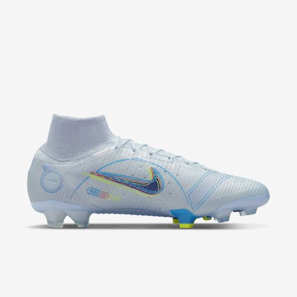 Dámské Kopačky Nike Mercurial Superfly 8 Elite FG Firm-Grounds Šedé Světle Blankyt Blankyt | NK824BOW