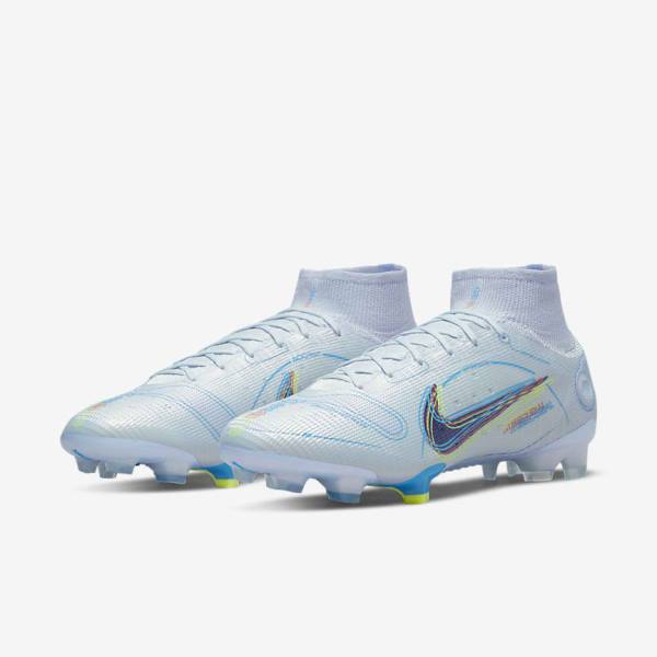 Dámské Kopačky Nike Mercurial Superfly 8 Elite FG Firm-Grounds Šedé Světle Blankyt Blankyt | NK824BOW