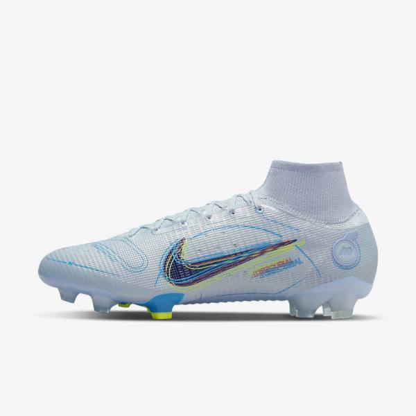 Dámské Kopačky Nike Mercurial Superfly 8 Elite FG Firm-Grounds Šedé Světle Blankyt Blankyt | NK824BOW