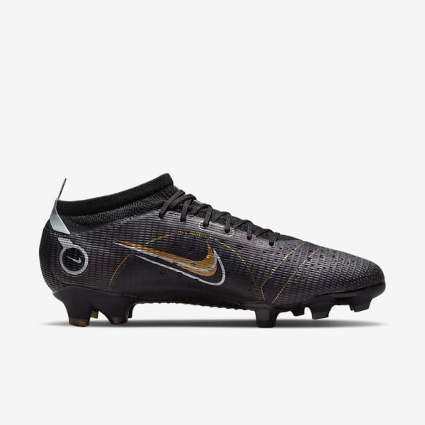 Dámské Kopačky Nike Mercurial Vapor 14 Pro FG Firm-Ground Černé Metal Stříbrné Šedé Metal Zlaté | NK857JYI