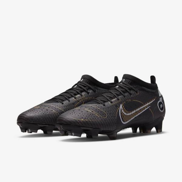 Dámské Kopačky Nike Mercurial Vapor 14 Pro FG Firm-Ground Černé Metal Stříbrné Šedé Metal Zlaté | NK857JYI