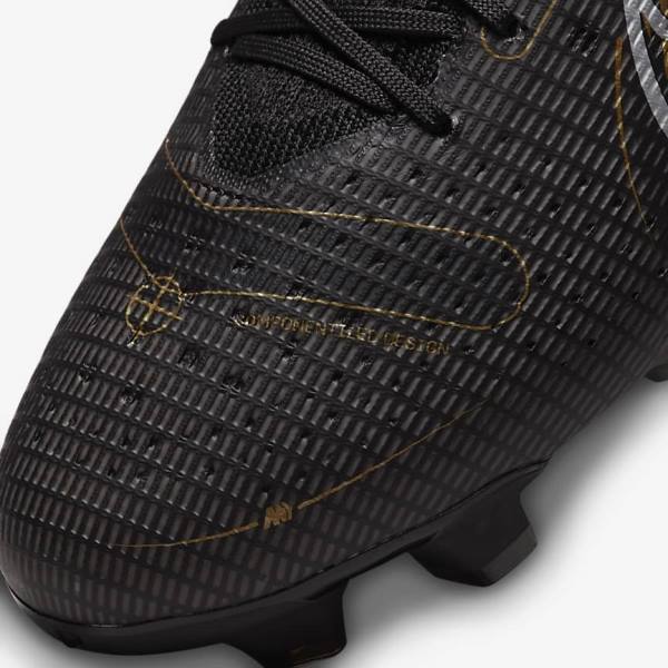 Dámské Kopačky Nike Mercurial Vapor 14 Pro FG Firm-Ground Černé Metal Stříbrné Šedé Metal Zlaté | NK857JYI