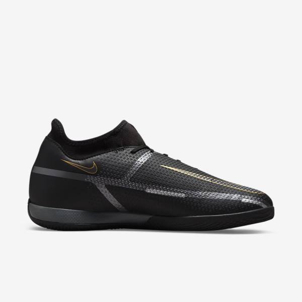 Dámské Kopačky Nike Phantom GT2 Academy Dynamic Fit IC Indoor Court Černé Metal Zlaté Tmavě Šedé Metal Tmavě Šedé | NK318URP