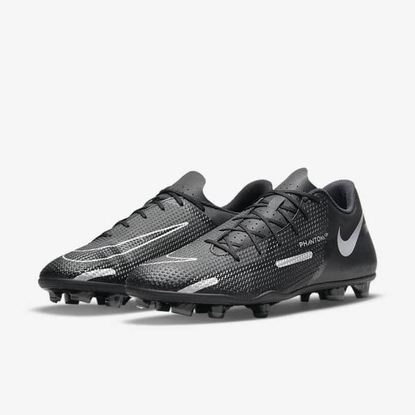 Dámské Kopačky Nike Phantom GT2 Club MG Multi-Ground Černé Tmavě Šedé Metal Stříbrné | NK273LFX