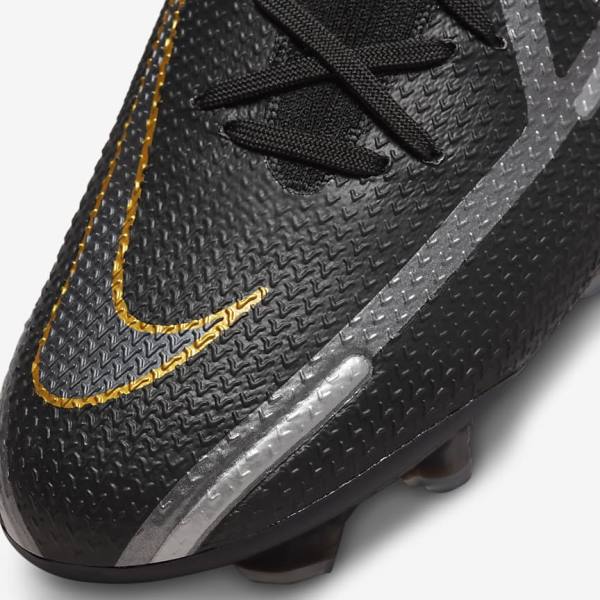 Dámské Kopačky Nike Phantom GT2 Dynamic Fit Elite FG Firm-Ground Černé Metal Zlaté Metal Stříbrné Metal Tmavě Šedé | NK078PVU