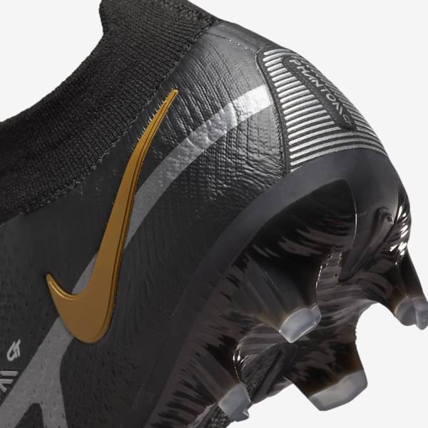 Dámské Kopačky Nike Phantom GT2 Dynamic Fit Elite FG Firm-Ground Černé Metal Zlaté Metal Stříbrné Metal Tmavě Šedé | NK078PVU