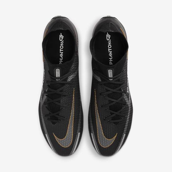 Dámské Kopačky Nike Phantom GT2 Dynamic Fit Elite AG-Pro Artificial-Grass Černé Metal Zlaté Metal Stříbrné Metal Tmavě Šedé | NK078TYF