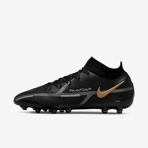 Dámské Kopačky Nike Phantom GT2 Dynamic Fit Elite AG-Pro Artificial-Grass Černé Metal Zlaté Metal Stříbrné Metal Tmavě Šedé | NK078TYF