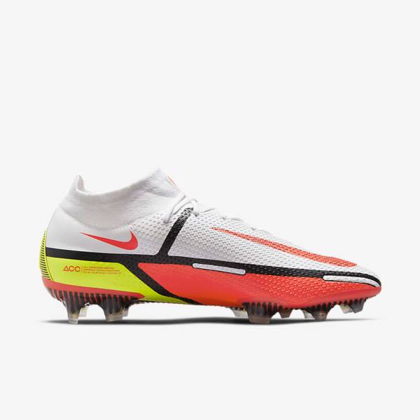 Dámské Kopačky Nike Phantom GT2 Dynamic Fit Elite FG Firm-Ground Bílé Světle Červené | NK314FWL