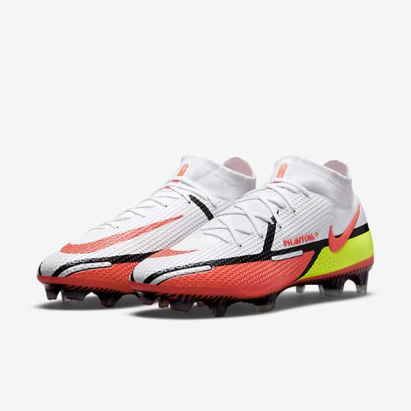 Dámské Kopačky Nike Phantom GT2 Dynamic Fit Elite FG Firm-Ground Bílé Světle Červené | NK314FWL