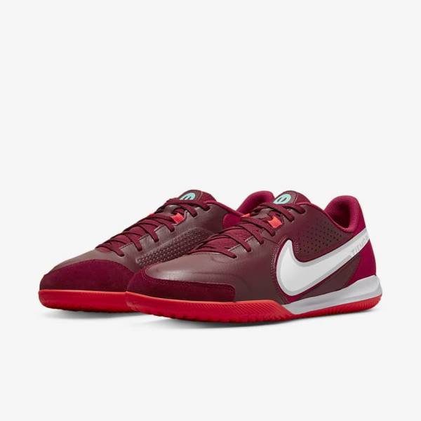 Dámské Kopačky Nike Tiempo Legend 9 Academy IC Indoor-Court Červené Světle Červené Bílé | NK760FDE