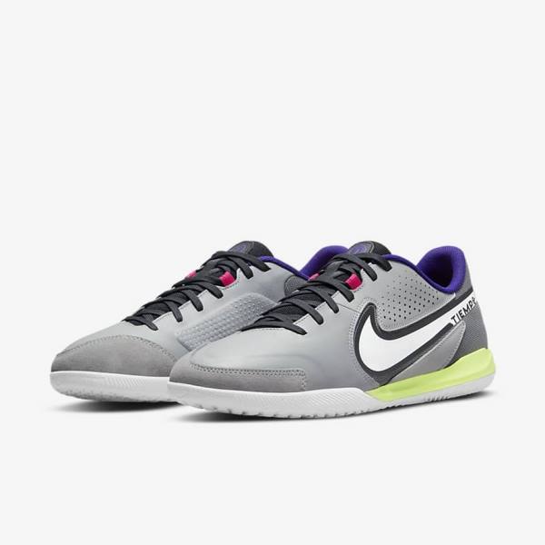 Dámské Kopačky Nike Tiempo Legend 9 Academy IC Indoor-Court Světle Šedé Bílé | NK897LWF