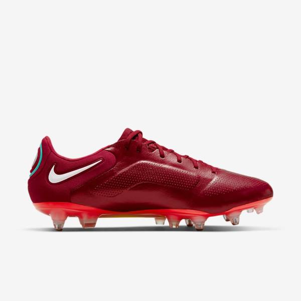 Dámské Kopačky Nike Tiempo Legend 9 Elite SG-Pro AC Soft-Ground Červené Světle Červené Bílé | NK106ZSX