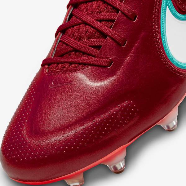 Dámské Kopačky Nike Tiempo Legend 9 Elite SG-Pro AC Soft-Ground Červené Světle Červené Bílé | NK106ZSX