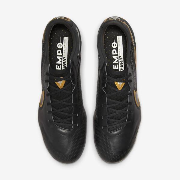 Dámské Kopačky Nike Tiempo Legend 9 Elite FG Firm-Ground Černé Tmavě Šedé Metal Zlaté Metal Tmavě Šedé | NK209IFN