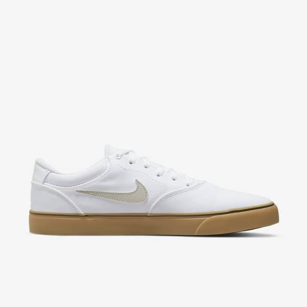 Dámské Skate Boty Nike SB Chron 2 Platene Bílé Světle Hnědé Světle Béžový | NK037ZQU